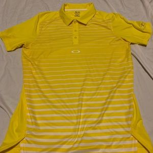 Yellow Oakley Golf Polo